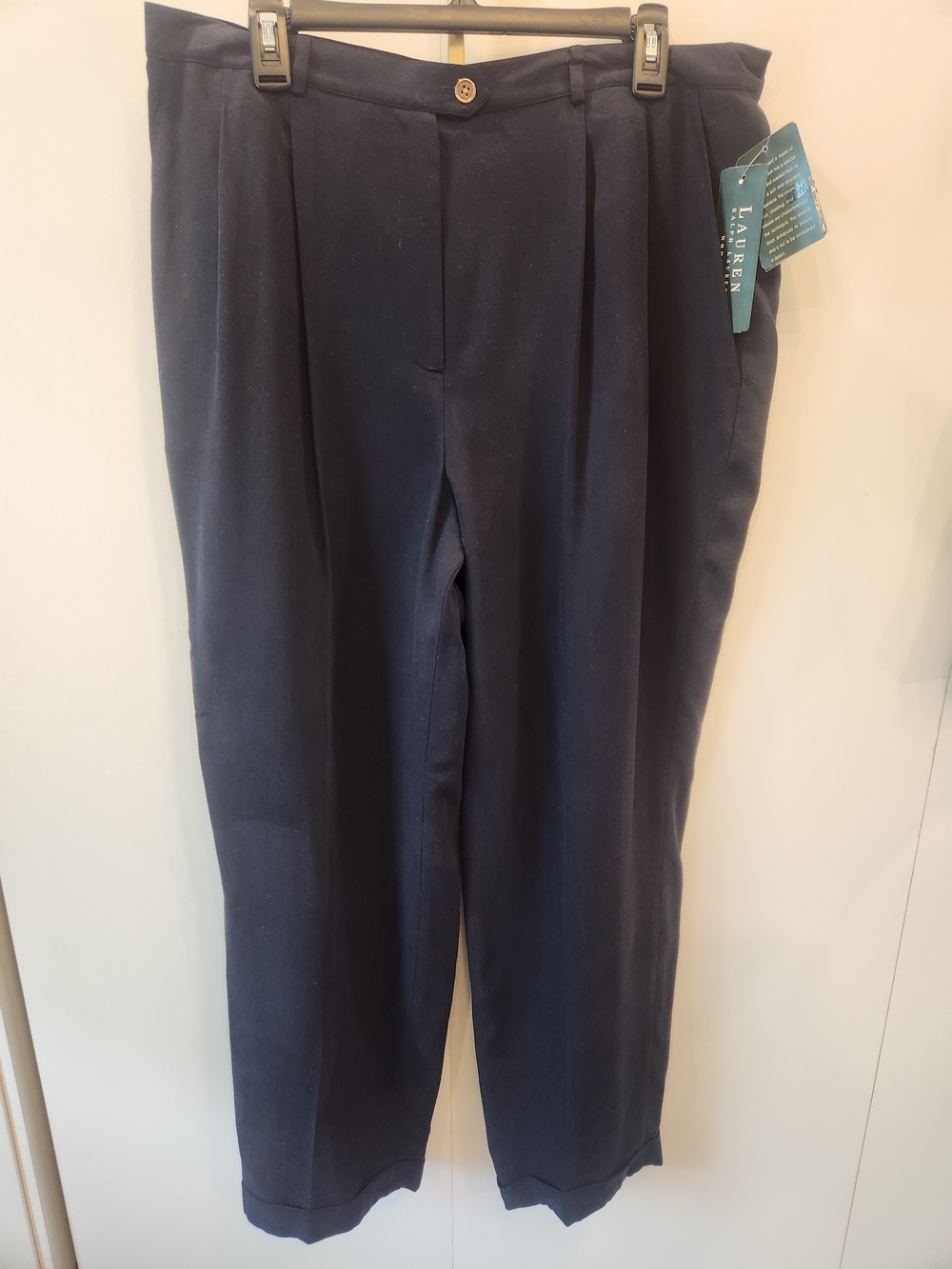 Ralph Lauren Navy Pleated Women's Dress Pants